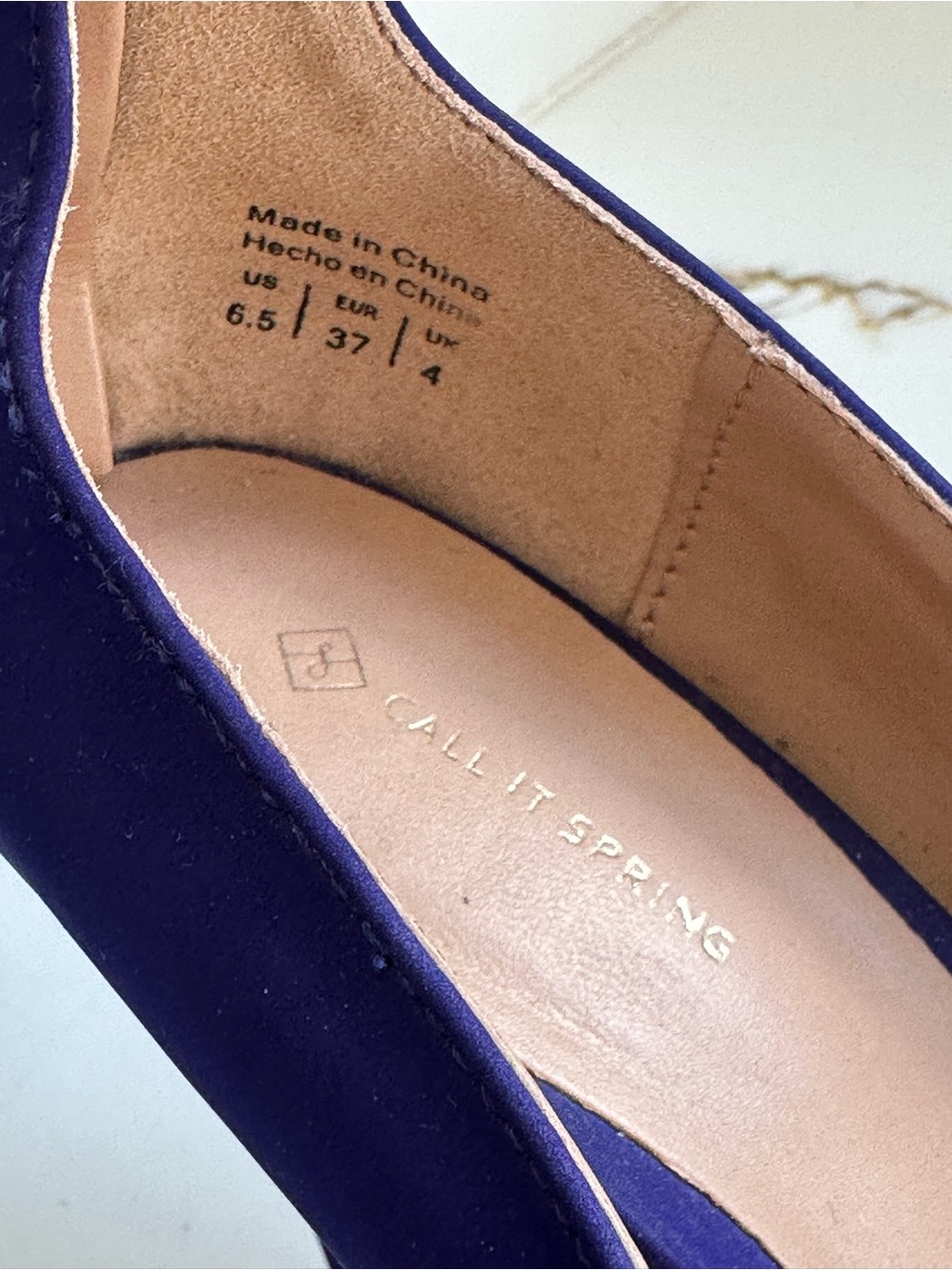 Call it Spring Purple Stiletto Pumps with Gold Ankle Wrap 6.5 - Picture 6 of 7